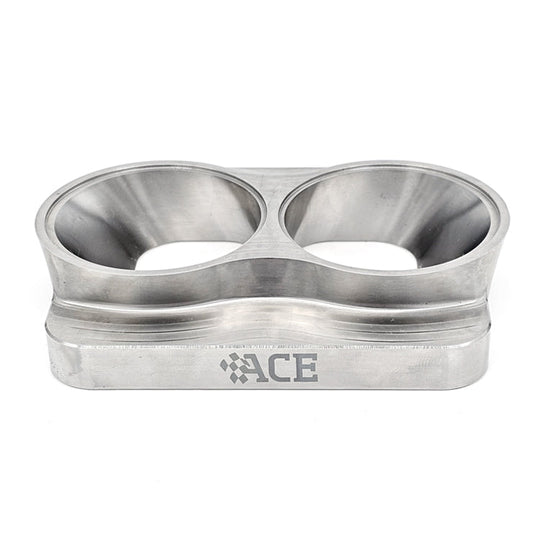 Transition Turbo Flange - Divided T4 to Dual 2.250" OD Tube - 304 Stainless Ace Race Parts