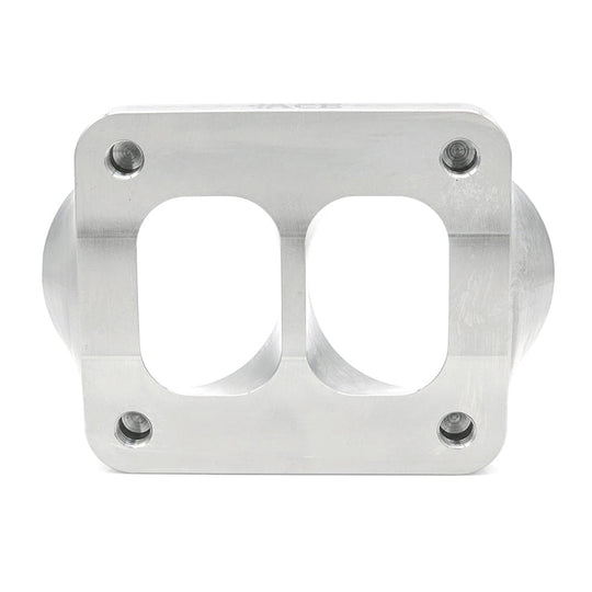 Transition Turbo Flange - Divided T4 to Dual 2.500" OD Tube - 304 Stainless Ace Race Parts