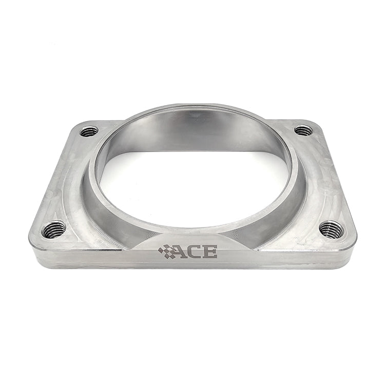 Transition Turbo Flange - Undivided T6 to Single 3.500" OD Tube - 304 Stainless Ace Race Parts