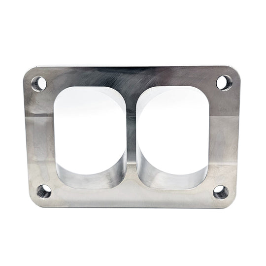 Transition Turbo Flange - Divided T6 to Dual 2.500" OD Tube - 304 Stainless Ace Race Parts