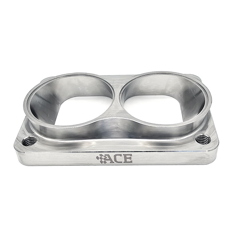 Transition Turbo Flange - Divided T6 to Dual 2.500" OD Tube - 304 Stainless Ace Race Parts