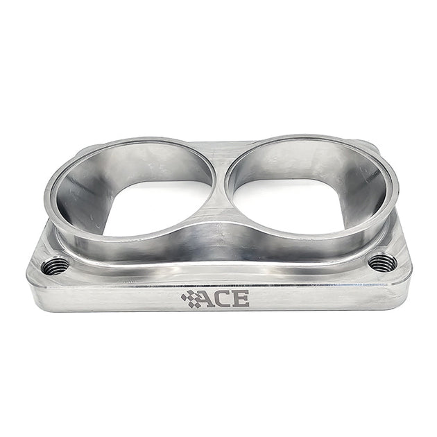 Transition Turbo Flange - Divided T6 to Dual 2.500" OD Tube - 304 Stainless Ace Race Parts