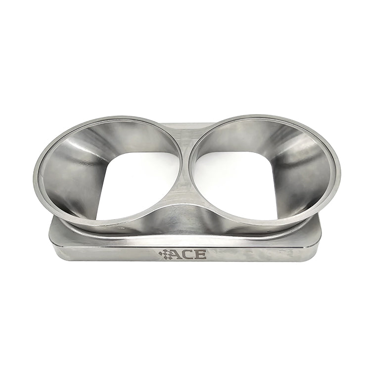 Transition Turbo Flange - Divided T6 to Dual 3.000" OD Tube - 304 Stainless Ace Race Parts