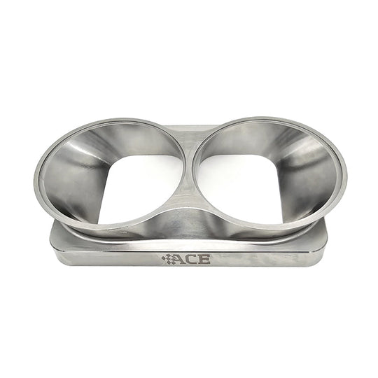 Transition Turbo Flange - Divided T6 to Dual 3.000" OD Tube - 304 Stainless Ace Race Parts