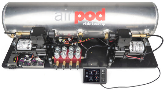 Ridetech RidePro E5 Air Ride Suspension Control System 5 Gallon Dual Compressor AirPod 1/4in Valves - DFW Speed Syndicate