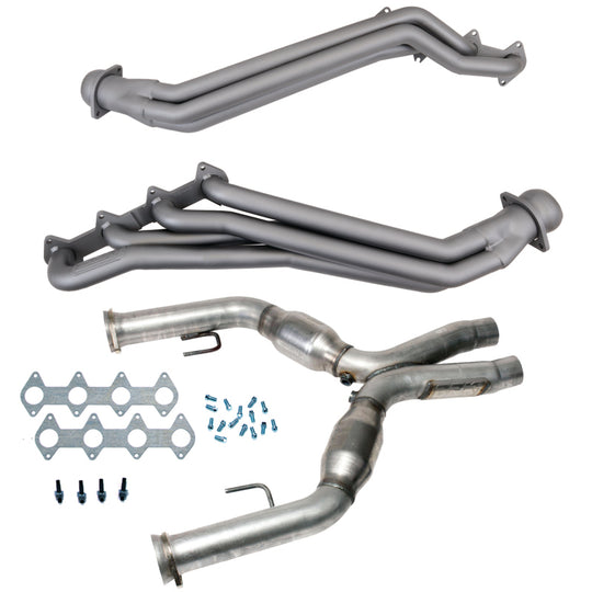 BBK 05-10 Ford Mustang GT 1 5/8 Long Tube Headers w/High Flow Catted X-Pipe (Ti Ceramic) - DFW Speed Syndicate