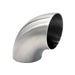2.000" 16ga Tight Radius 90° Mandrel Bend - (2.000" CLR) - Brushed Finish - 304 Stainless Ace Race Parts