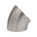 3.500" 14ga Tight Radius 45° Mandrel Bend - (4.000" CLR) - Brushed Finish - 304 Stainless Ace Race Parts