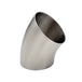 1.500" 16ga 45° Mandrel Bend - (2.250" CLR) - Brushed Finish - 304 Stainless Ace Race Parts