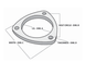 3.000" 3-Bolt Exhaust Flange 304 Stainless Ace Race Parts