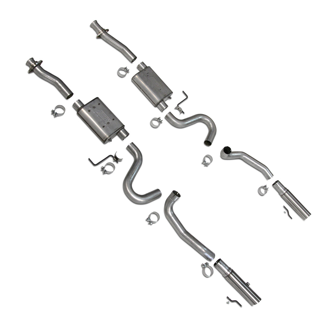 BBK MUSTANG GT LX COBRA VARITUNE FULL CAT BACK EXHAUST SYSTEM SS TIPS - DFW Speed Syndicate