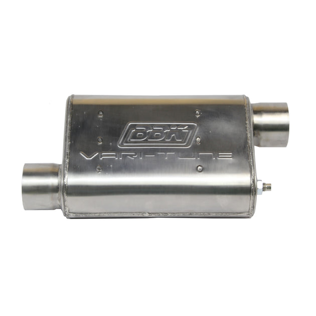 BBK UNIVERSAL 2-1/2 VARITUNE ADJUSTABLE MUFFLER DOUBLE OFFSET (STAINLESS) - DFW Speed Syndicate