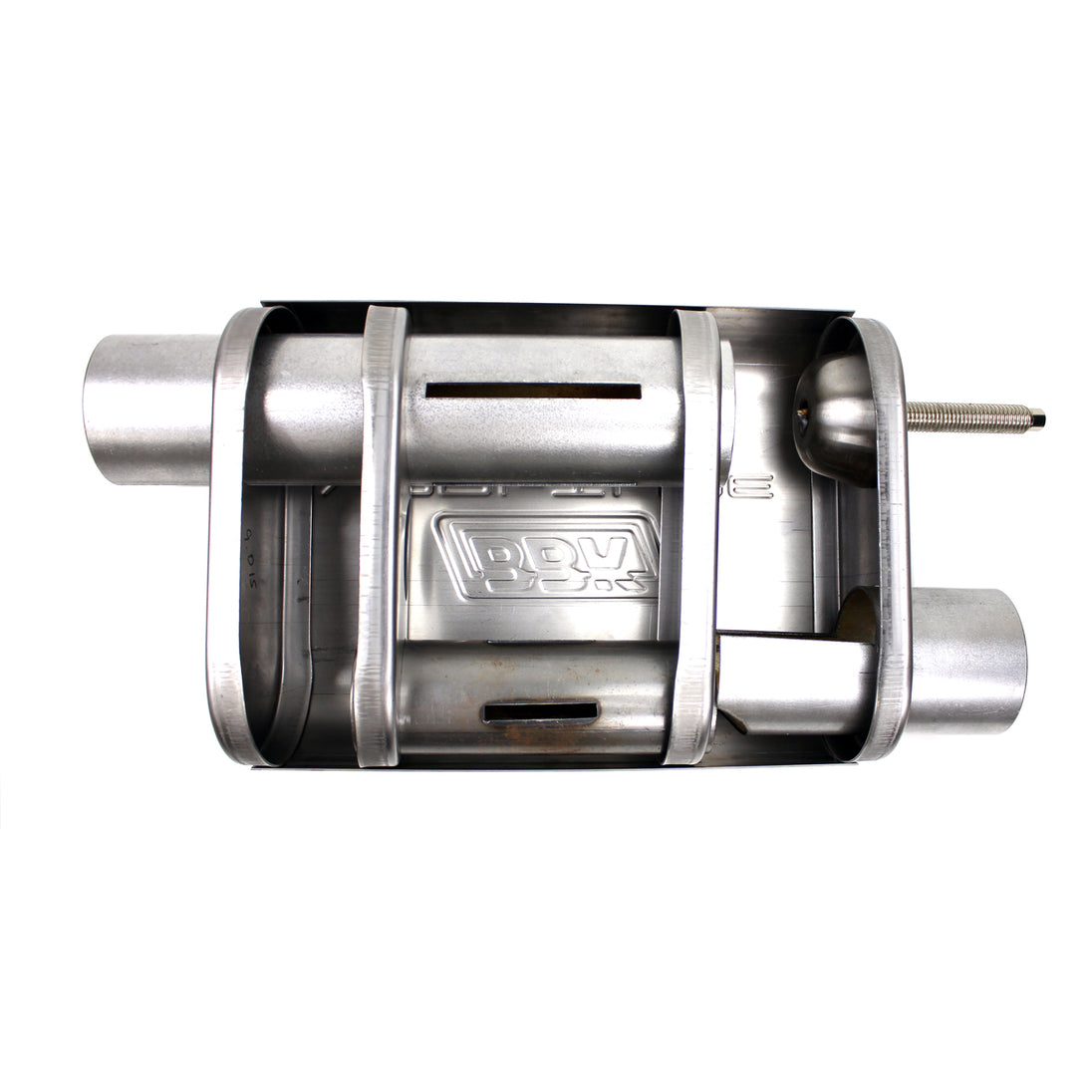 BBK UNIVERSAL 2-1/2 VARITUNE ADJUSTABLE MUFFLER DOUBLE OFFSET (STAINLESS) - DFW Speed Syndicate