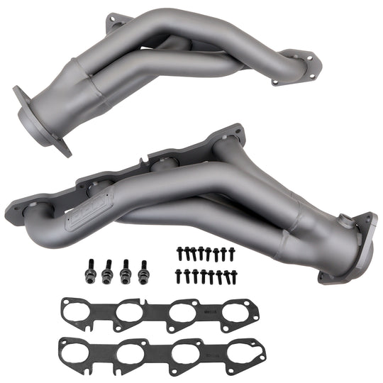 BBK DODGE 6.4L CHALLENGER CHARGER HEMI CARS 1-7/8 SHORTY HEADERS (CHROME) - DFW Speed Syndicate
