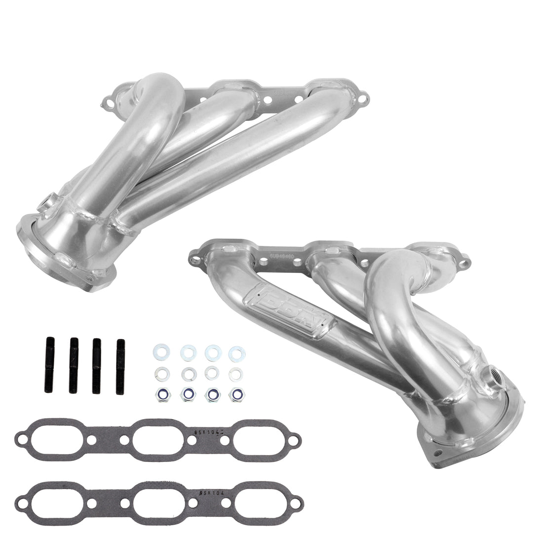 2006-10 CHARGER CHALLENGER 3.5L SHORTY EXHAUST HEADERS (POLISHED SILVER CERAMIC) - DFW Speed Syndicate