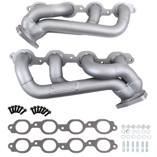 2019-2024 Chevy GM Truck 5.3L 6.2L 1-3/4 Shorty Headers (TITANIUM CERAMIC) - DFW Speed Syndicate
