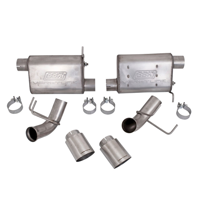 BBK MUSTANG GT 5.0 VARITUNE AXLE BACK EXHAUST KIT (STAINLESS) - DFW Speed Syndicate