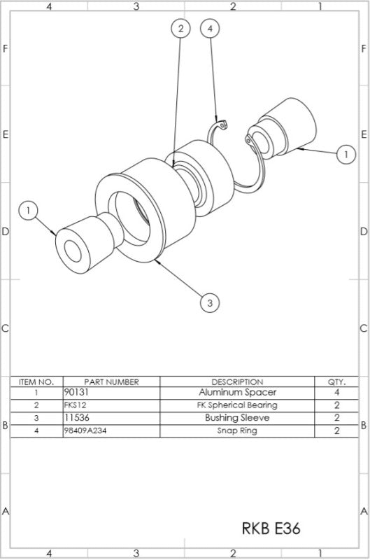 SPL Part BMW E36/E46 Rear Knuckle Bushings (RKB) FR SPORT