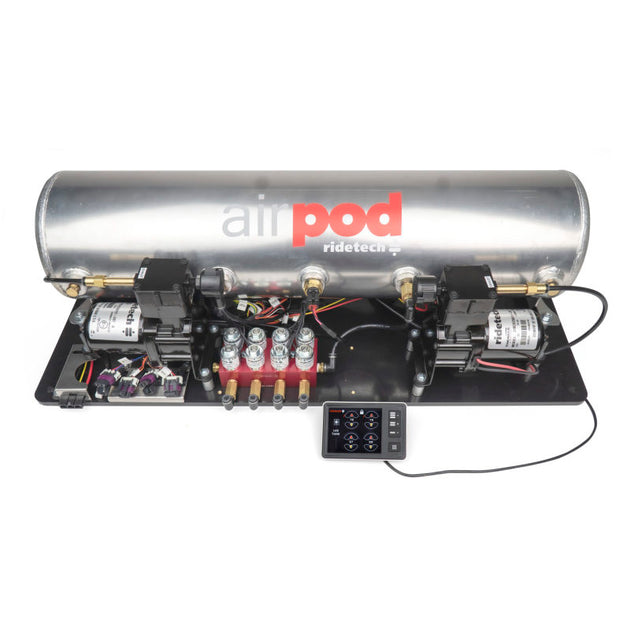 Ridetech RidePro E5 Air Ride Suspension Control System 5 Gallon Dual Compressor AirPod 1/4in Valves - DFW Speed Syndicate