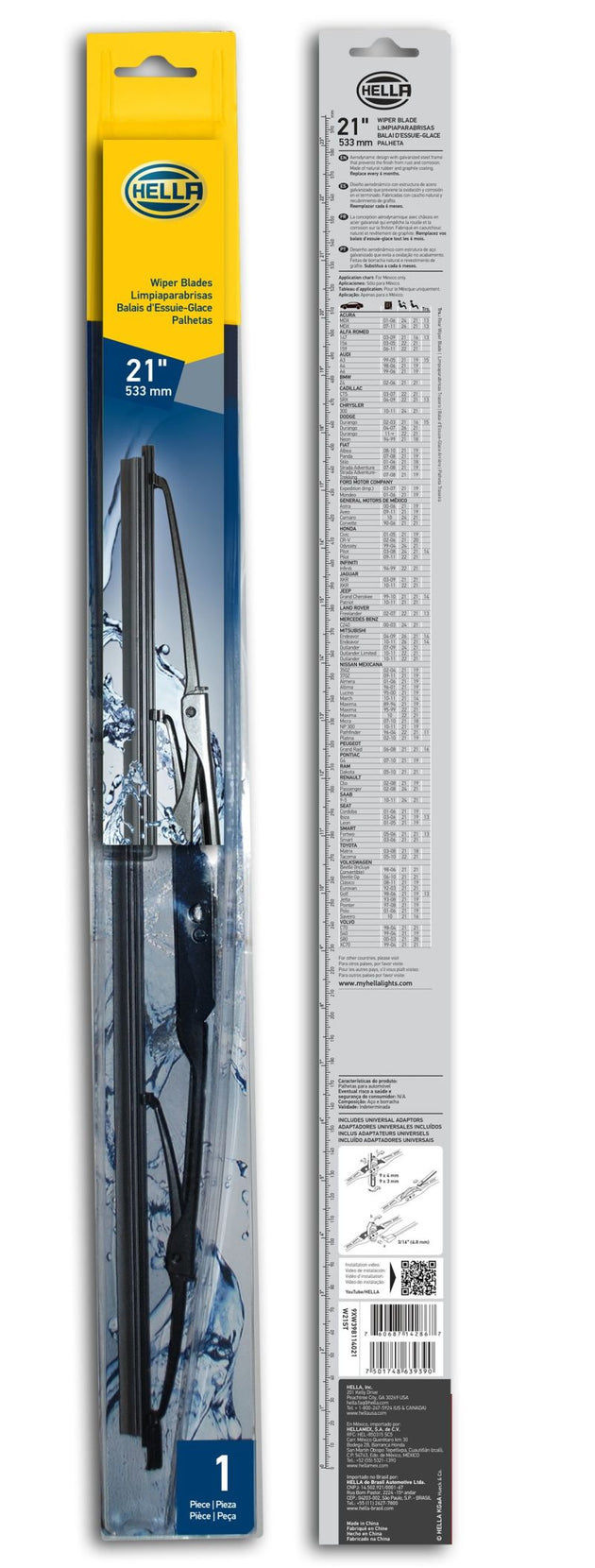 Hella Standard Wiper Blade 21in - Single - DFW Speed Syndicate