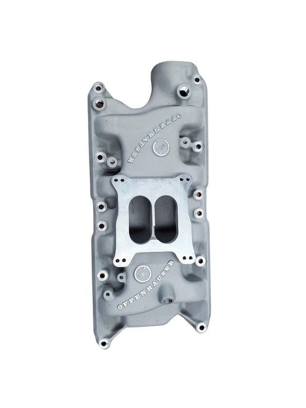 Offenhauser 5493 – Ford 211-260-289-302 Single Quad ManifoldOffenhauser 360 Equa-Flow
Low Profile Single Quad ManifoldDrilled for standard 4 barrel carburetors DFW Speed Syndicate