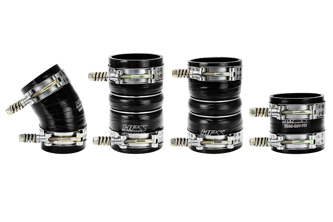 HPS High Temp Reinforced Silicone Intercooler Hose Boots Kit Ford 2005-2007 F350 Superduty 6.0L PowerStroke Diesel FR SPORT