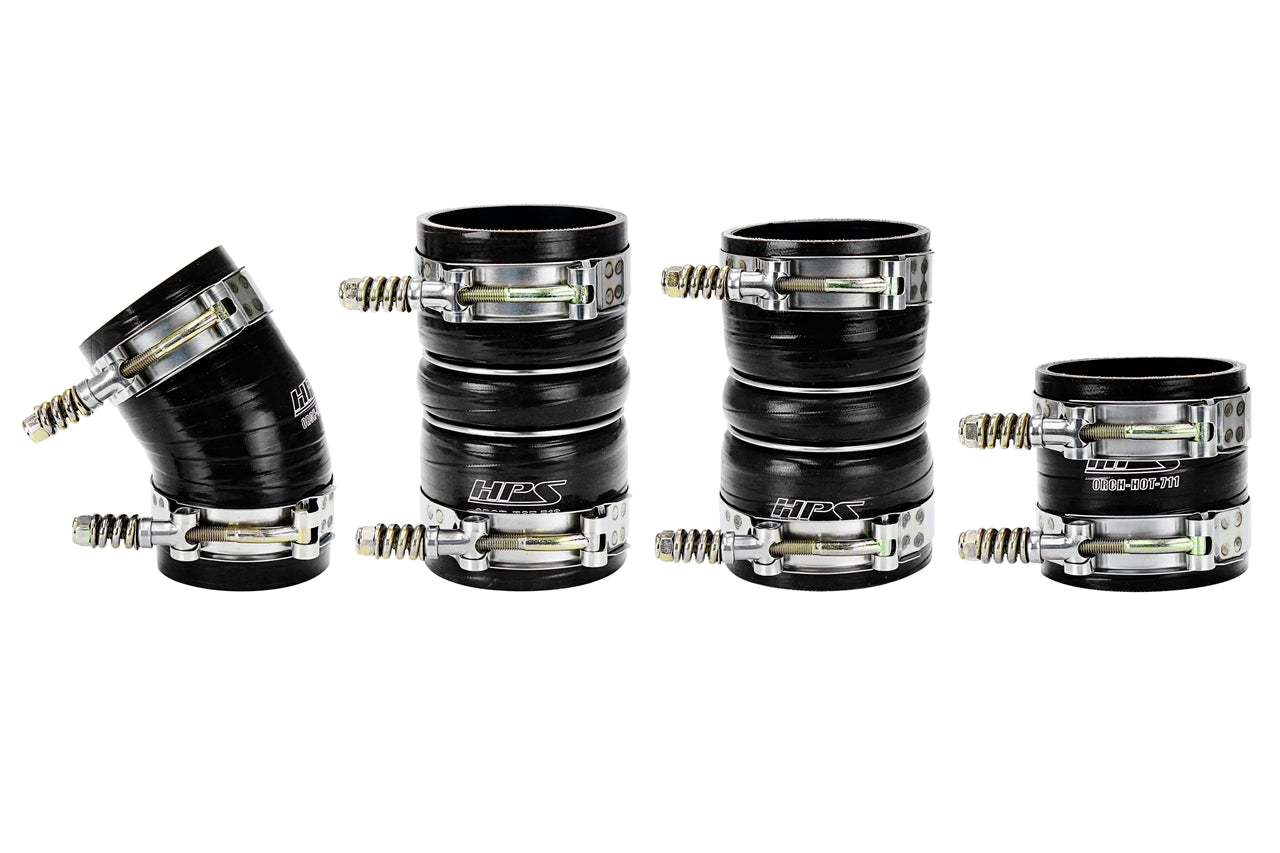 HPS High Temp Reinforced Silicone Intercooler Hose Boots Kit Ford 2005-2007 F350 Superduty 6.0L PowerStroke Diesel FR SPORT