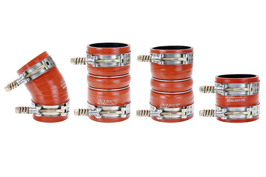HPS High Temp Reinforced Silicone Intercooler Hose Boots Kit Ford 2005-2007 F450 Superduty 6.0L PowerStroke Diesel FR SPORT
