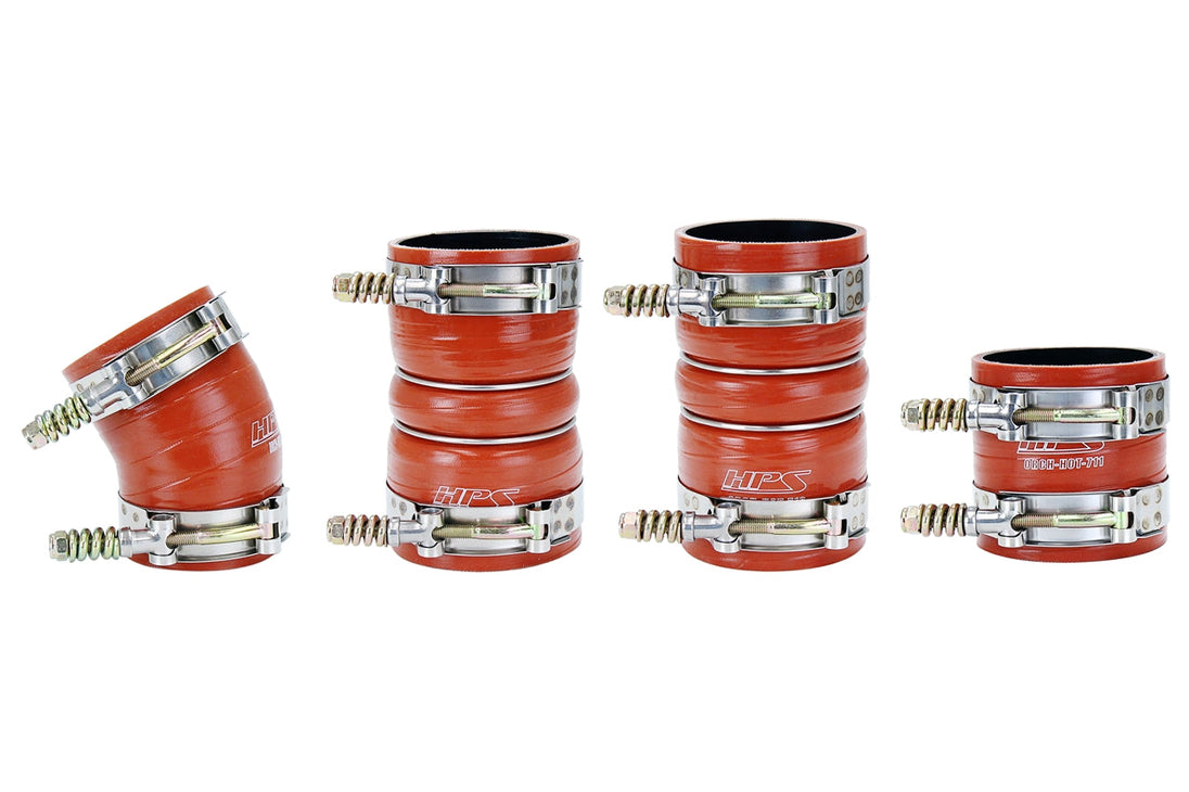 HPS Silicone Intercooler Hose Boots Kit Ford 2003-2004 F450 Superduty 6.0L PowerStroke Diesel, 57-1538 FR SPORT