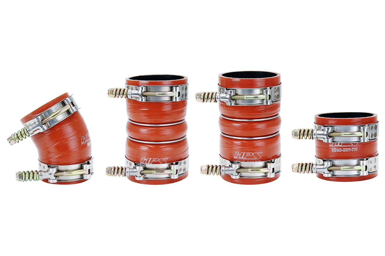 HPS Silicone Intercooler Hose Boots Kit Ford 2003-2004 F450 Superduty 6.0L PowerStroke Diesel, 57-1538 FR SPORT