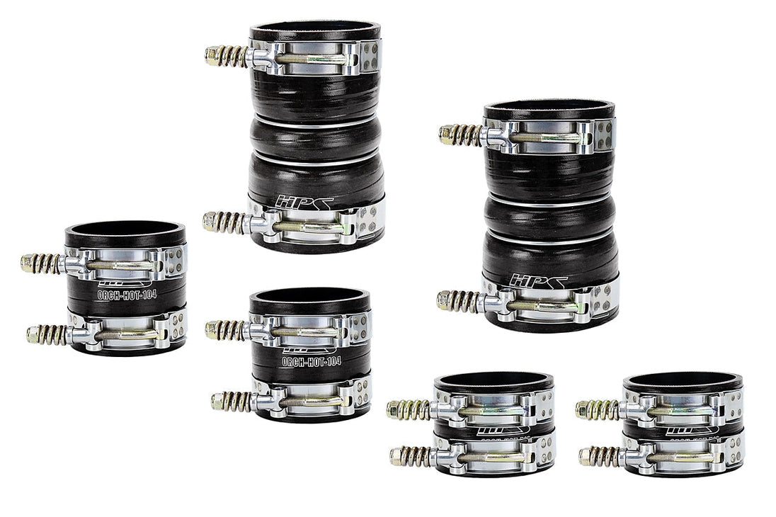 HPS High Temp Reinforced Silicone Intercooler Hose Boots Kit Ford 2000-2003 Excursion 7.3L PowerStroke Diesel FR SPORT
