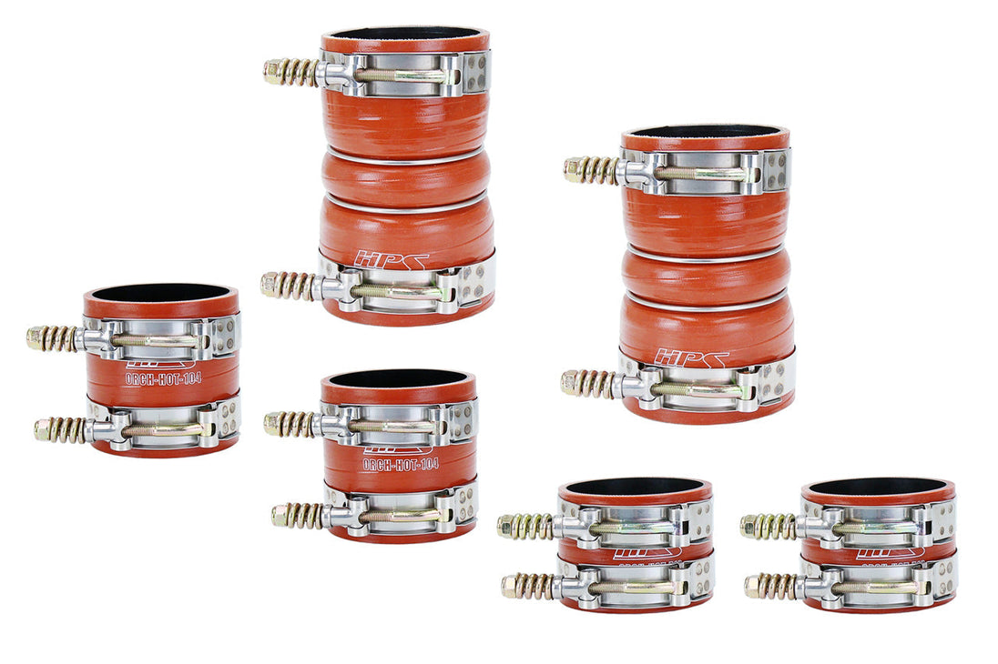 HPS High Temp Reinforced Silicone Intercooler Hose Boots Kit Ford 2000-2003 Excursion 7.3L PowerStroke Diesel FR SPORT