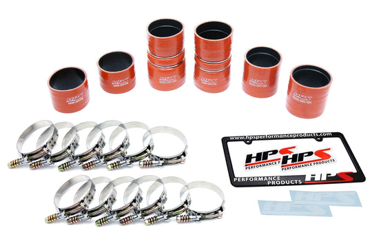 HPS High Temp Reinforced Silicone Intercooler Hose Boots Kit Ford Late 1999 - 2003 F250 Superduty 7.3L PowerStroke Diesel FR SPORT