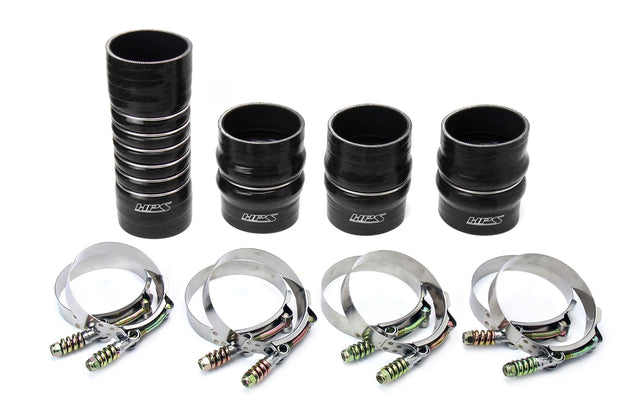 HPS High Temp Aramid Reinforced Silicone Intercooler Hose Boots Kit Dodge 2003-2007 Ram Pickup 5.9L Cummins Diesel FR SPORT