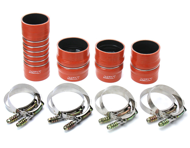 HPS High Temp Aramid Reinforced Silicone Intercooler Hose Boots Kit Dodge 2007-2009 Ram 2500/3500 Pickup 6.7L Cummins Diesel FR SPORT