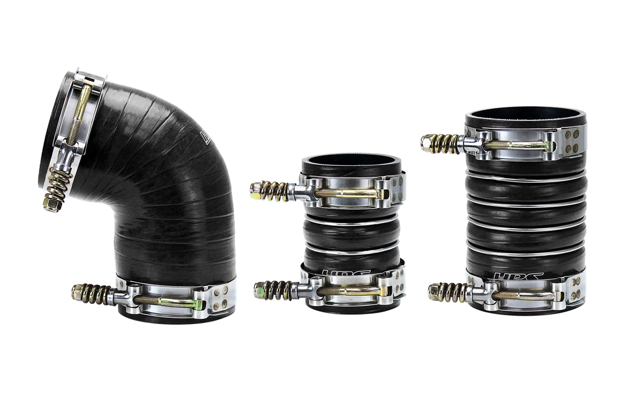 HPS High Temp Aramid Reinforced Silicone Intercooler Hose Boots Kit Chevy 2006-2010 Silverado 2500 6.6L Duramax Diesel FR SPORT