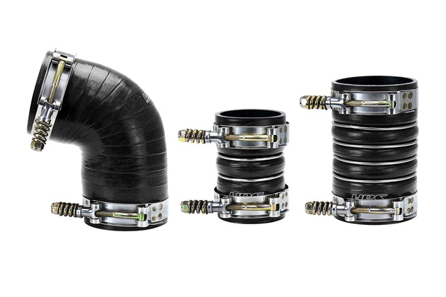 HPS High Temp Aramid Reinforced Silicone Intercooler Hose Boots Kit Chevy 2006-2010 Silverado 2500 6.6L Duramax Diesel FR SPORT