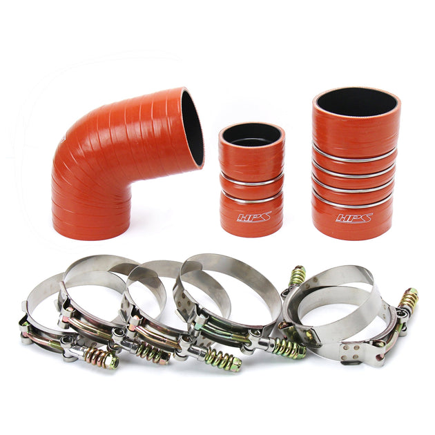 HPS High Temp Aramid Reinforced Silicone Intercooler Hose Boots Kit Chevy 2006-2010 Silverado 3500 6.6L Duramax Diesel FR SPORT