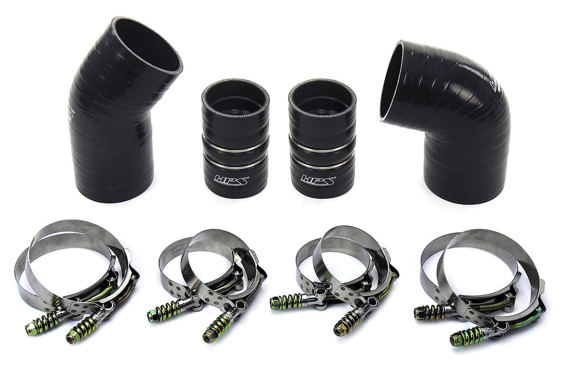 HPS High Temp Aramid Reinforced Silicone Intercooler Hose Boots Kit Chevy 2004.5 - 2005 Silverado 2500 HD 6.6L Duramax LLY Diesel FR SPORT