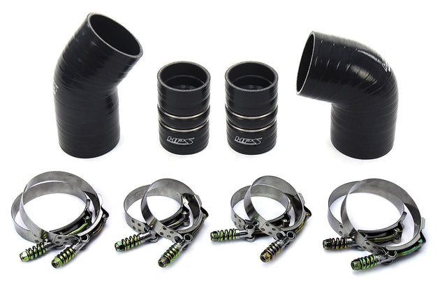 HPS High Temp Aramid Reinforced Silicone Intercooler Hose Boots Kit Chevy 2004.5 - 2005 Silverado 2500 HD 6.6L Duramax LLY Diesel FR SPORT
