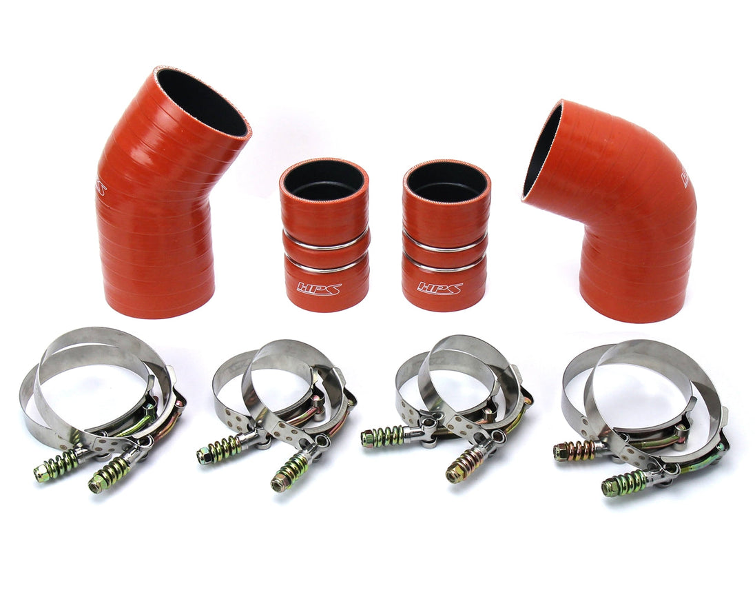 HPS High Temp Aramid Reinforced Silicone Intercooler Hose Boots Kit Chevy 2004.5 - 2005 Silverado 2500 HD 6.6L Duramax LLY Diesel FR SPORT