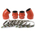 HPS High Temp Aramid Reinforced Silicone Intercooler Hose Boots Kit Dodge 1994-2002 Ram Pickup 5.9L Cummins Diesel FR SPORT