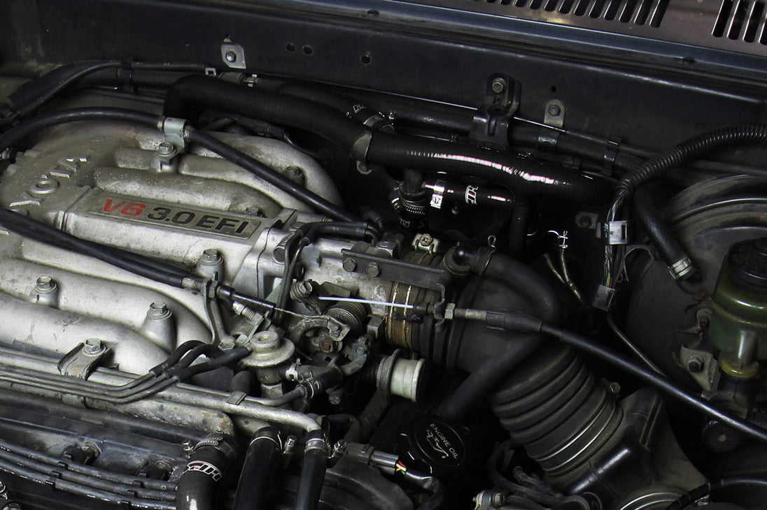 HPS Silicone Heater Coolant Hose Kit Toyota 1990-1991 4Runner 3.0L V6 with Rear Heater Left Hand Drive, 57-2190 FR SPORT