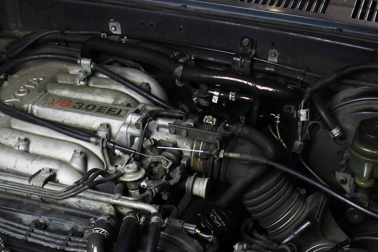 HPS Silicone Heater Coolant Hose Kit Toyota 1990-1991 4Runner 3.0L V6 with Rear Heater Left Hand Drive, 57-2190 FR SPORT