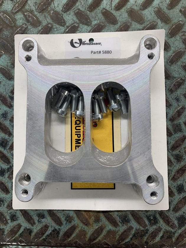 The Offenhauser 5880 1/2 is a single carb adapter plate. Sold individually. DFW Speed Syndicate