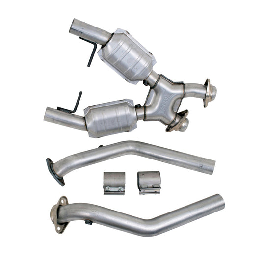 BBK 96-98 Mustang 4.6 GT High Flow X Pipe With Catalytic Converters - 2-1/2 BBK