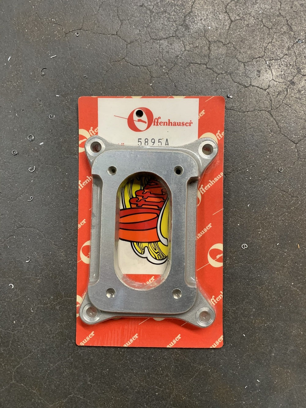 Offenhauser 5895A Carb Adapter Reverse 2 GC 4 bolt carb to Holley 500 CFM DFW Speed Syndicate