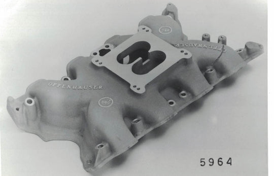 Offenhauser 5964 Intake Manifold Ford 351 Cleveland Single Quad Hi Rise. For 4V Heads.Manifold fits all regular Holley and Carter AFB 4-Barrel Carburetors DFW Speed Syndicate