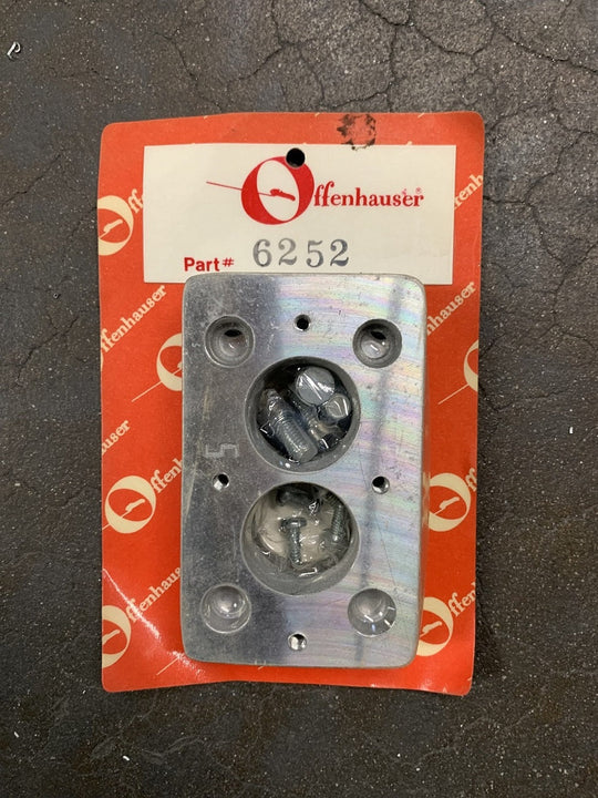 Offenhauser 6252 Adapter for Holley 5200 2bl carb to stock 3 1/8″ x 1 3/4″ bolt pattern. DFW Speed Syndicate