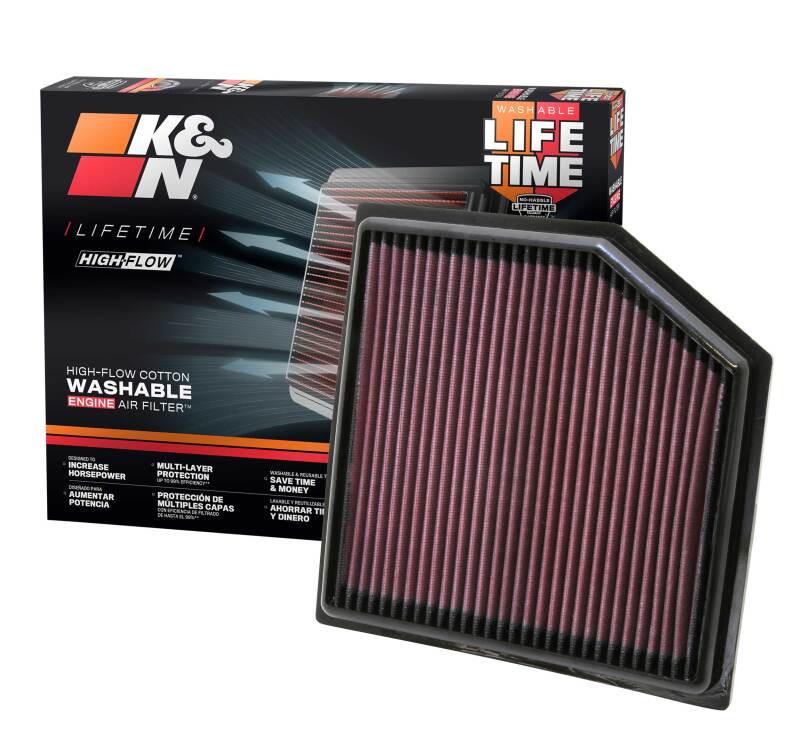 K&N 08-11 Lexus GS460 4.6L-V8 Drop In Air Filter - DFW Speed Syndicate